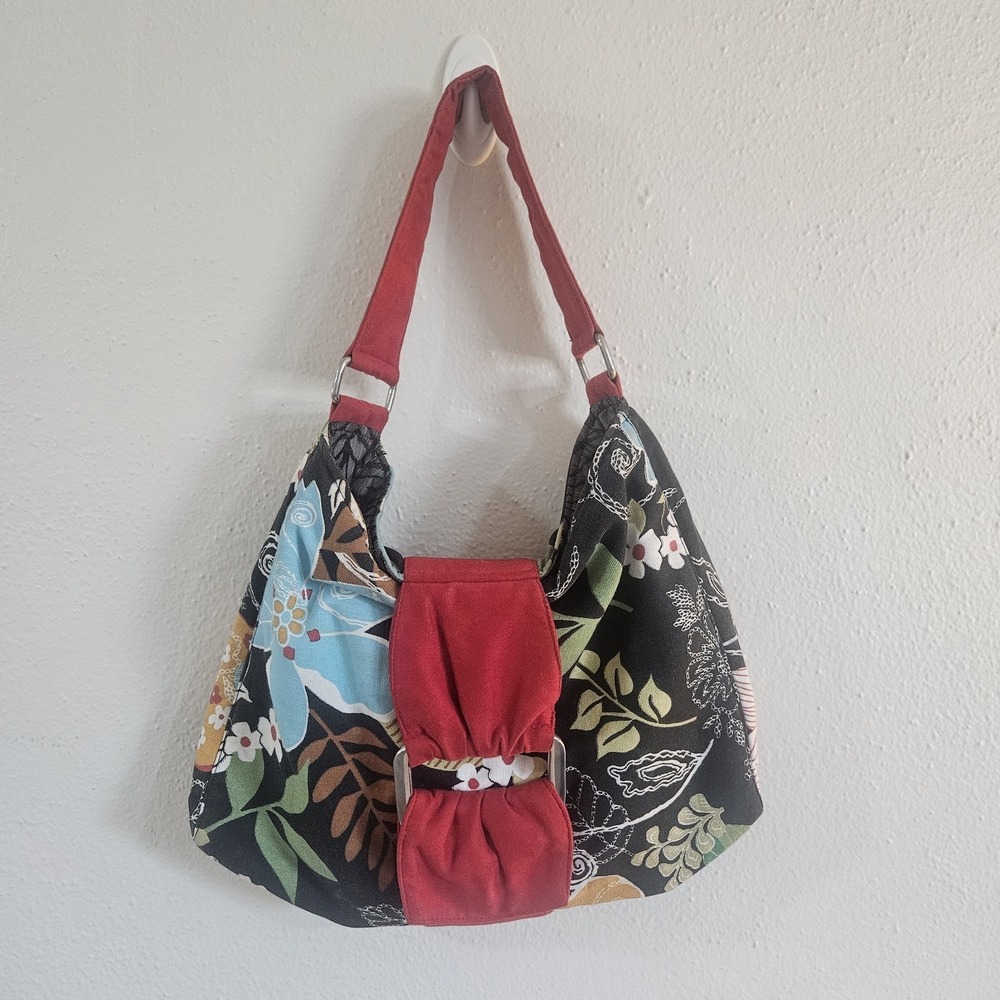 Lisa Lill for 1154 Lill Studio Custom Floral Hobo Shoulder Bag